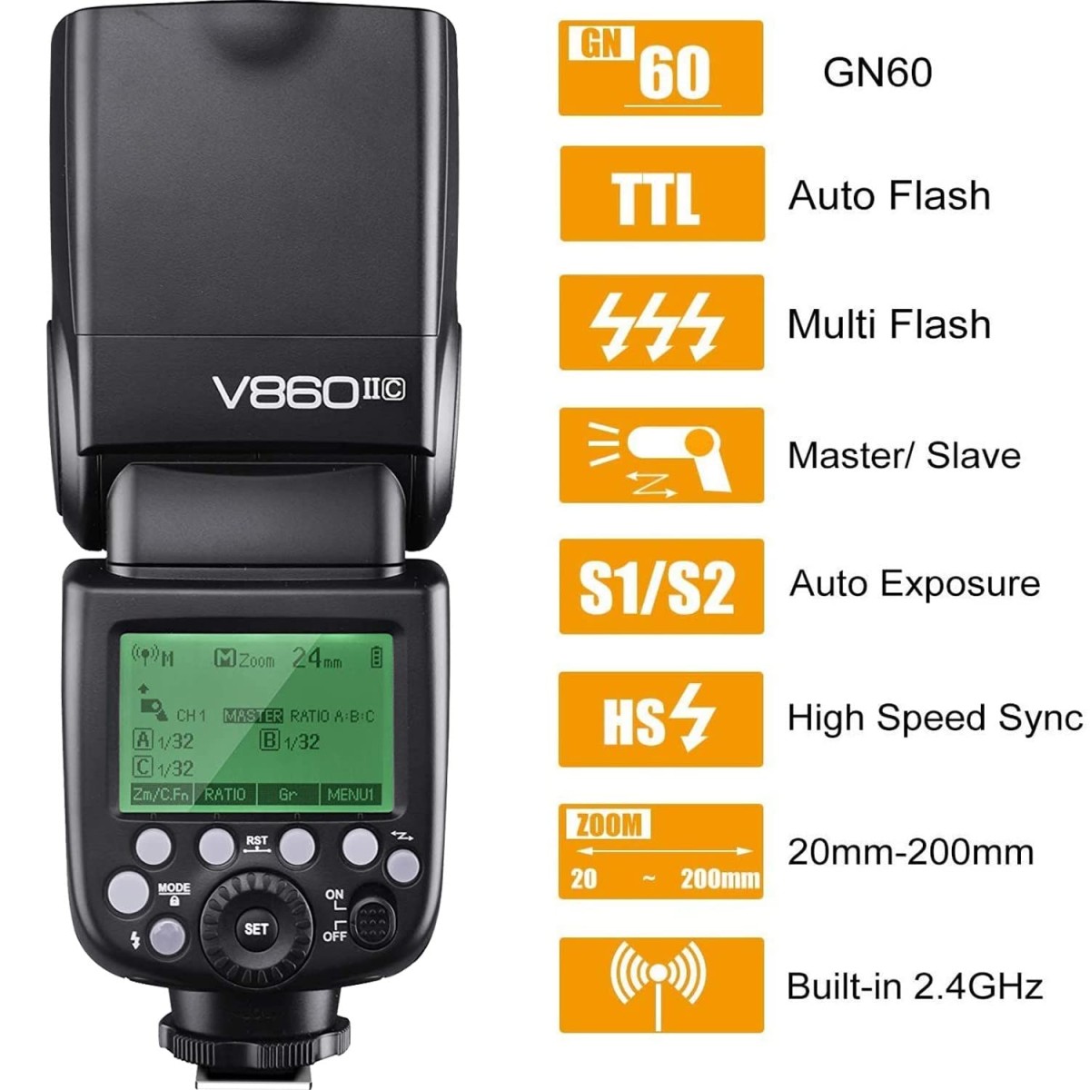 GODOX Ving V 860 II TTL Li-Ion Flash Kit for Canon Cameras (Black)