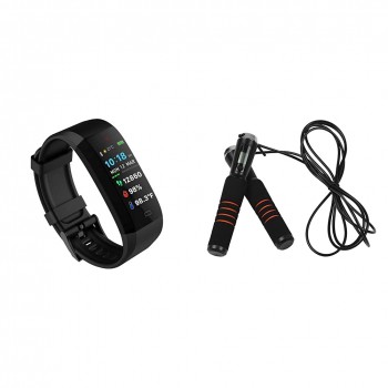 GOQii Vital 4.0 SpO2, Body Temperature and Blood Pressure Tracker with 3 Months Personal Coaching+GOQii Smart Skip with 3 months personal coaching