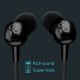 GOVO GOBASS 410 in-Ear Wired Earphones with Mic (Platinum Black)