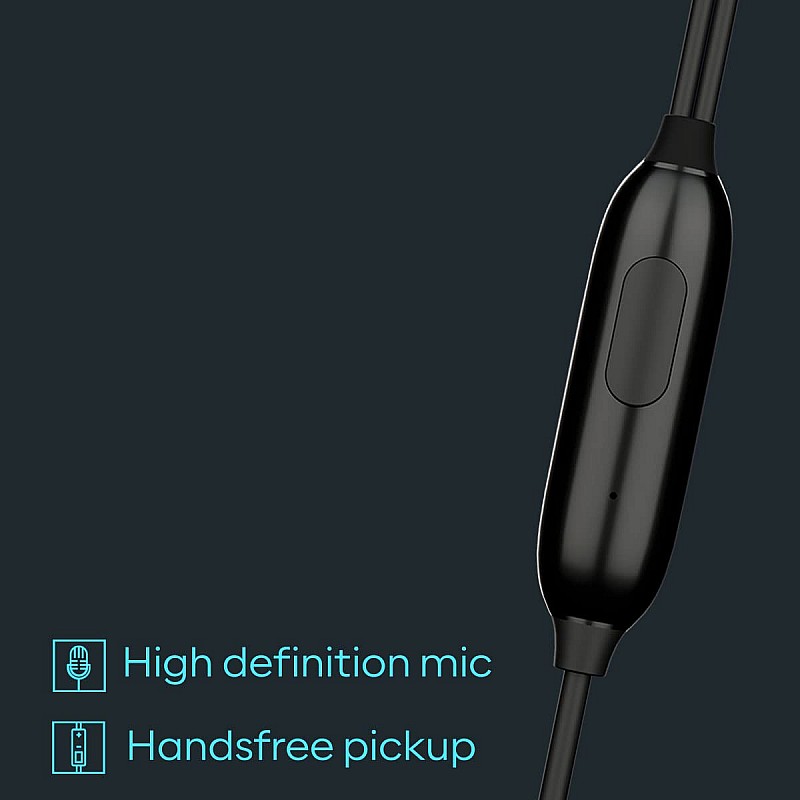 GOVO GOBASS 410 in-Ear Wired Earphones with Mic (Platinum Black)