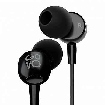 GOVO GOBASS 410 in-Ear Wired Earphones with Mic (Platinum Black)