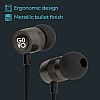 GOVO GOBASS 910 in-Ear Wired Earphones with Mic and Tangle Free Cable (Gun Metal Grey)