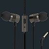 GOVO GOBASS 910 in-Ear Wired Earphones with Mic and Tangle Free Cable (Gun Metal Grey)