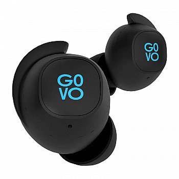 GOVO GOBUDS 920 Earbuds - Truly Wireless Earbuds with Mic, Noise Cancellation, Battery 30H, Bluetooth v5.0, IPX5, Fast Charge (Premium Black)