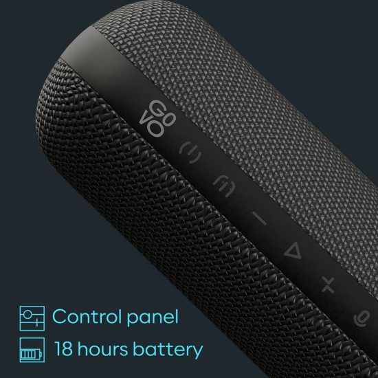GOVO GOCRUSH 900 16W Bluetooth Speaker, 3600 mAh Battery with 18 Hours Playtime, (Platinum Black)