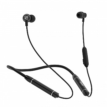 GOVO GOKIXX 620 Bluetooth Neckband, 20H Battery, 10mm Drivers Platinum Black