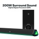 GOVO GOSURROUND 900  200W Soundbar, 2.1 Channel Home Theatre, 6.5” Wired  Stylish Remote (Platinum Black)