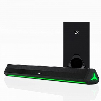 GOVO GOSURROUND 920 | 200W Soundbar, 2.1 Channel Home Theatre, Wireless Subwoofer (Platinum Black)