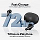 GOVO GoBuds 445 Wireless Earbuds: with 72H Playtime, Quad Mic ENC, Rapid Charge (5 mins charge= 120 mins playtime), Low Latency Mode, 12mm Drivers, Bluetooth v5.3,Smart Touch Controls (Platinum Black)