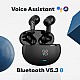 GOVO GoBuds 445 Wireless Earbuds: with 72H Playtime, Quad Mic ENC, Rapid Charge (5 mins charge= 120 mins playtime), Low Latency Mode, 12mm Drivers, Bluetooth v5.3,Smart Touch Controls (Platinum Black)