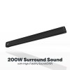 GOVO GoSurround 925 | 200W Sound bar, 2.1 Channel Home Theatre, 6.5" subwoofer, HDMI, Opt, AUX, USB & Bluetooth, 3 Equalizer Modes, Stylish Remote & LED Display (Black)