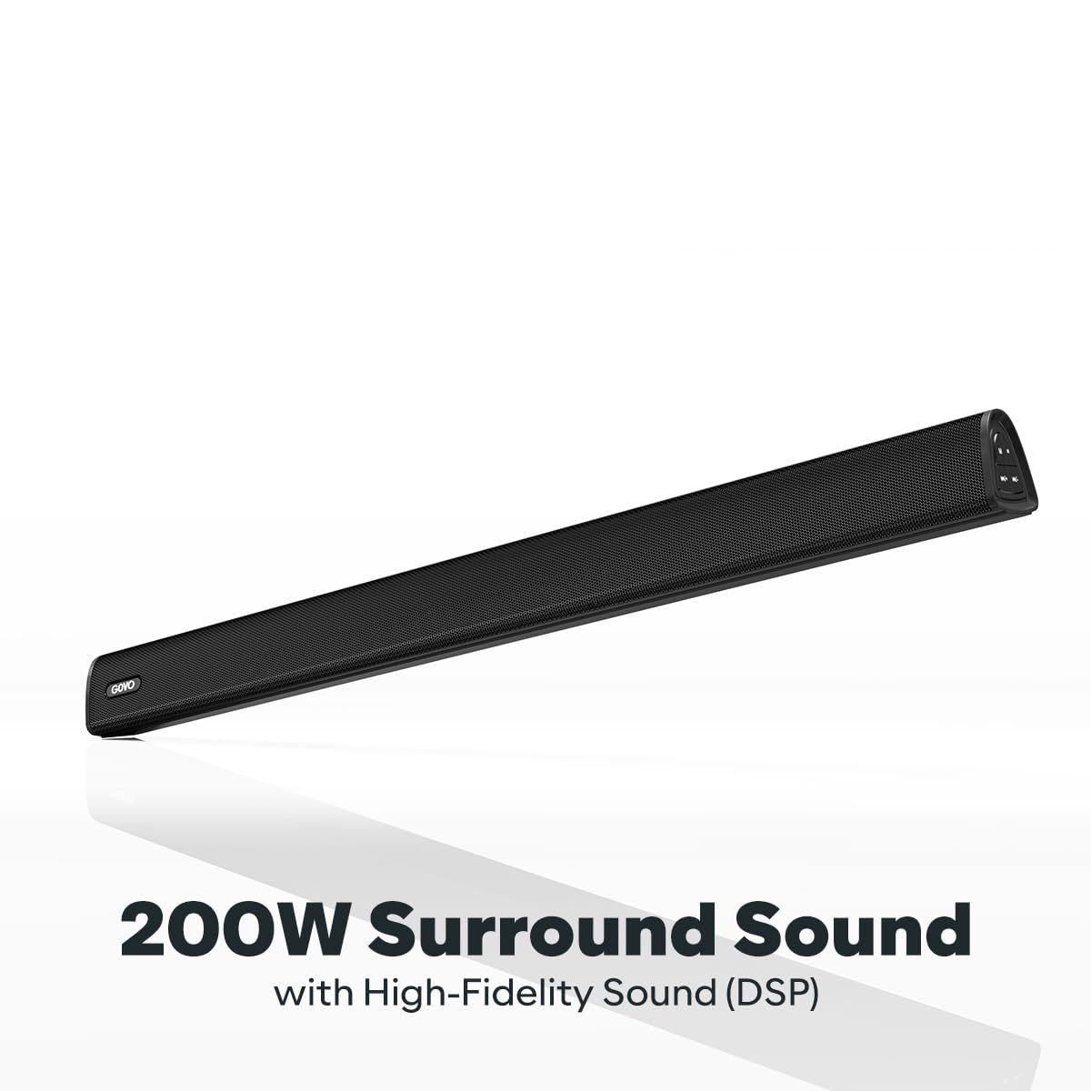 GOVO GoSurround 925 | 200W Sound bar, 2.1 Channel Home Theatre, 6.5" subwoofer, HDMI, Opt, AUX, USB & Bluetooth, 3 Equalizer Modes, Stylish Remote & LED Display (Black)