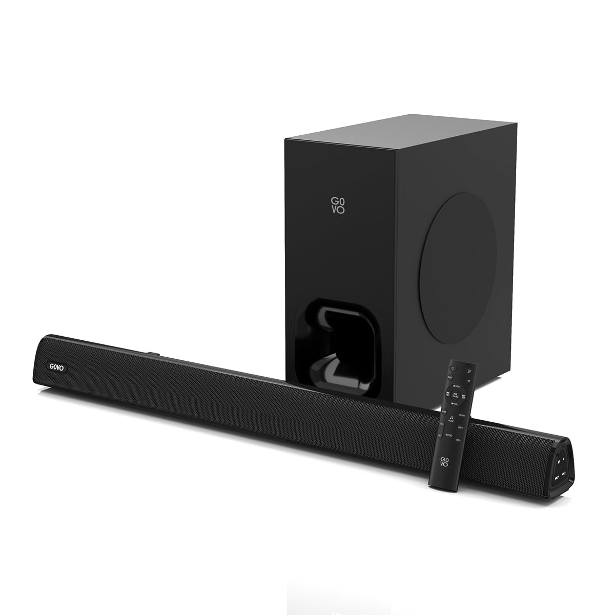 GOVO GoSurround 925 | 200W Sound bar, 2.1 Channel Home Theatre, 6.5" subwoofer, HDMI, Opt, AUX, USB & Bluetooth, 3 Equalizer Modes, Stylish Remote & LED Display (Black)