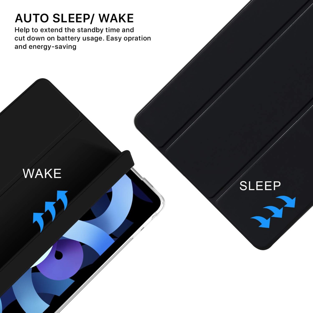 GRIPP Rhino Transparent PC Back Case for iPad Air 10.9 inch (4th/5th Generation) (2020/2022) | iPad Air 11" (M2/M3) | Black