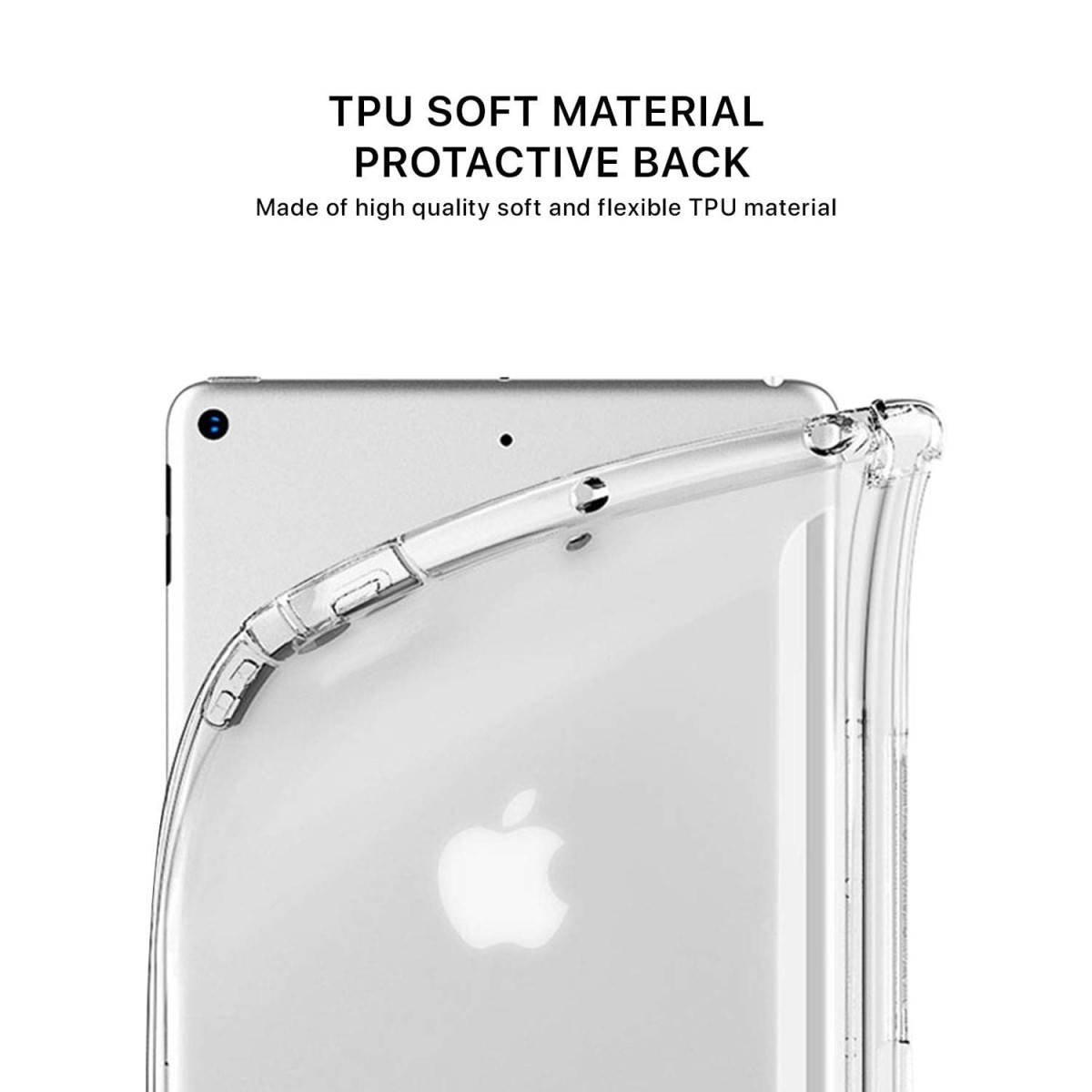 GRIPP Rhino Transparent PC Back Case for iPad Air 10.9 inch (4th/5th Generation) (2020/2022) | iPad Air 11" (M2/M3) | Black