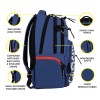 Gear 7 Pocket 30L Medium Backpack/Water Resistant School Bag/Casual Backpack/Daypack/Travel Backpack/Kids Bag/College Bag for Boys/Girls/Men/Women (Blue)