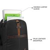 Gear Classic 4 19"/31L Anti Theft Faux Leather Medium Water Resistant 3 Compartment Laptop Backpack/Casual Backpack/Daypack/Travel Backpack/College Bag For Men/Women(Black-Brown)