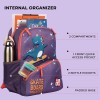 Gear Dino 15"/18L Medium Water Resistant School Bag/Casual Backpack/Daypack/Travel Backpack/Kids Bag for Boys/Girls (Purple)