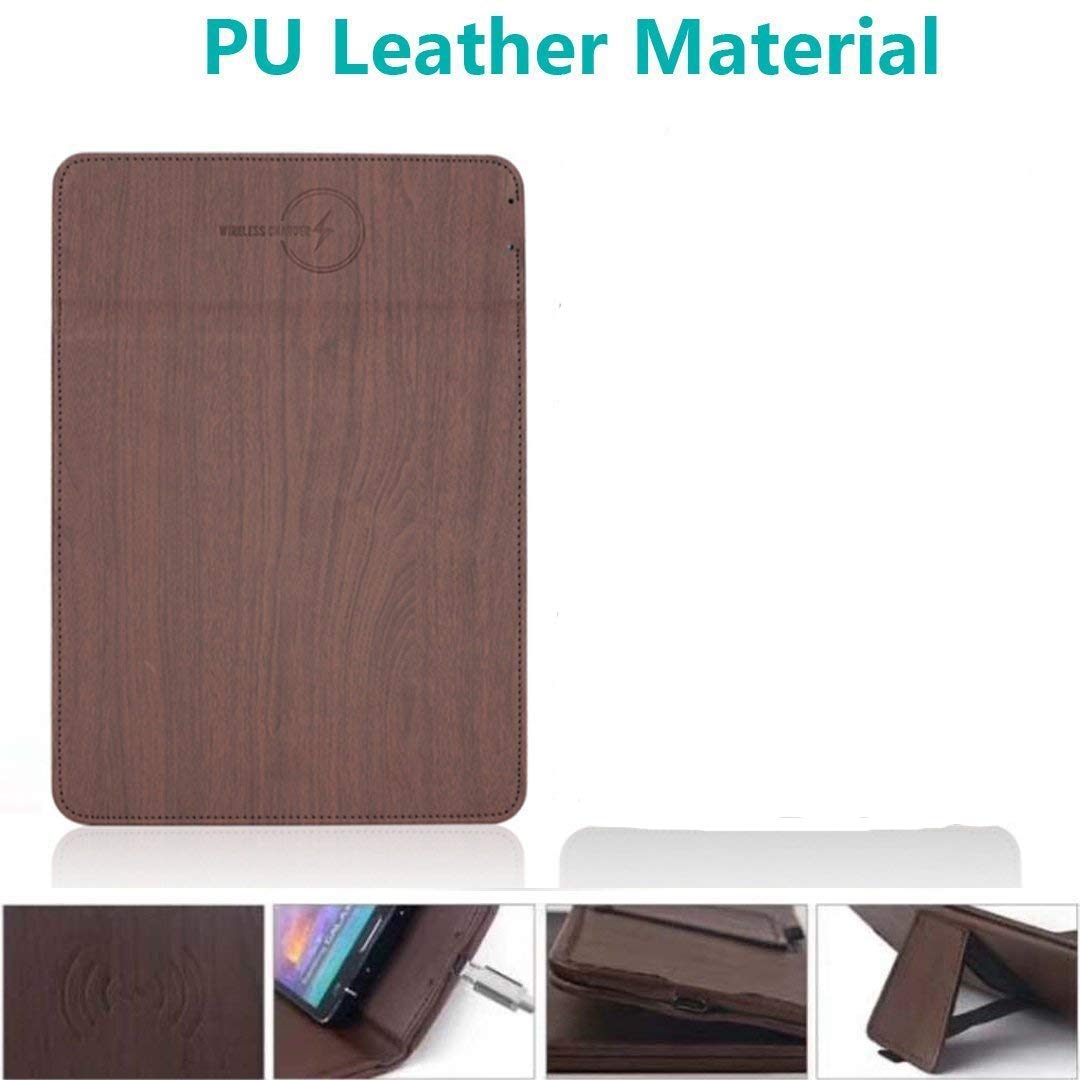 Geekpro 5W Wireless Fast Charging Mouse Pad Station Mat For Mobile Phones And Cellular Phones (Brown)