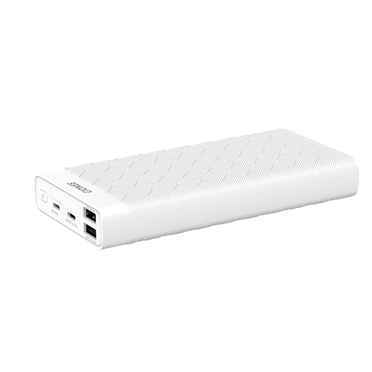Gionee 20000 mAh Lithium Polymer Power Bank PB20K1D with 15 Watt Fast Charging, White