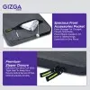 Gizga Essentials 14.1 Inch Laptop Sleeve Case Cover Pouch Bag with Handle & Front Pocket| Slim & Water-Resistant Nylon Fabric with Shockproof Foam Padding, Soft Lining & Premium Zipper Closure (Grey)