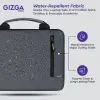 Gizga Essentials 14.1 Inch Laptop Sleeve Case Cover Pouch Bag with Handle & Front Pocket| Slim & Water-Resistant Nylon Fabric with Shockproof Foam Padding, Soft Lining & Premium Zipper Closure (Grey)