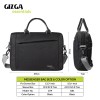 Gizga Essentials Laptop Messenger Bag with Shoulder Strap & Accessories Pocket, Handle Sleeve Case Cover for 13.3 Inch Laptop Notebook Black