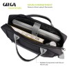 Gizga Essentials Laptop Messenger Bag with Shoulder Strap & Accessories Pocket, Handle Sleeve Case Cover for 13.3 Inch Laptop Notebook Black