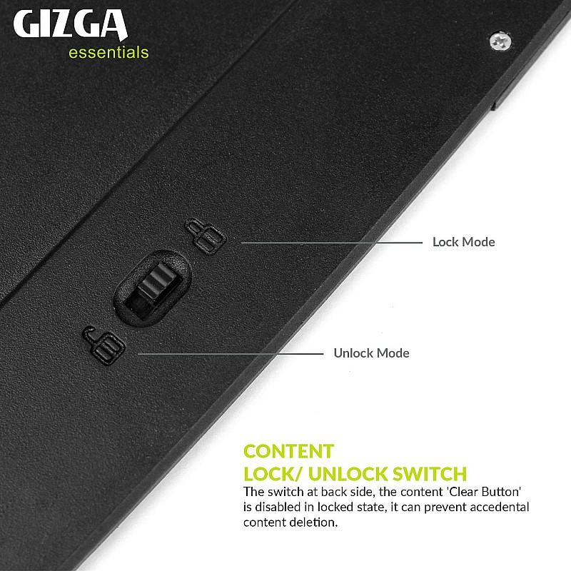 Gizga Essentials Magic Slate Digital LCD Writing Tablet with Stylus Pen & 16-Inch Screen