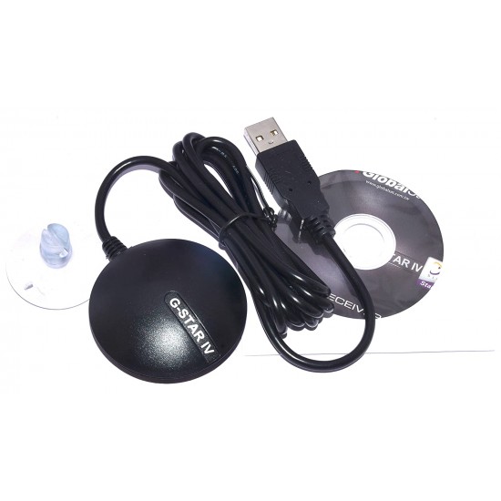 GlobalSat BU-353S4 Cable USB GPS Receiver Module with USB interface G Mouse Magnetic (SiRF Star IV) Aadhar Card