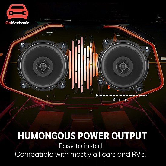 GoMechanic Component Speaker for Car - 160 Watts 2-Way Coaxial Music System with Bass Woofer Sound – 6-Inch Stereo System for Car – 660W Max Output (Sonus S2-6 Inch, Black)