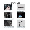 GoMechanic Digital Tyre Inflator for Car - 150 psi, 12V DC Portable Air Pump/Compressor with Digital Tyre Pressure Gauge, Suitable for Bikes, Bicycles or Any Inflatable With LED Light (Gusto T2)