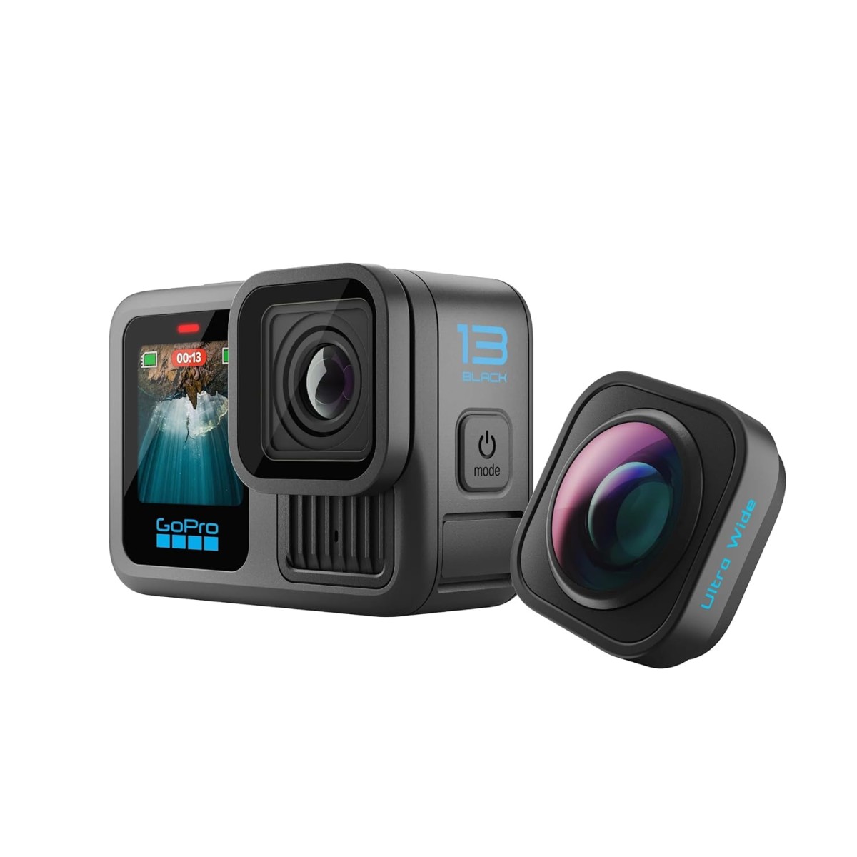 GoPro HERO13 Black Ultra Wide Edition - Waterproof Action Camera with 5.3K60 Video, 27MP Photo, Boosted 177-degree FOV + Compatability with HB-Series Lenses