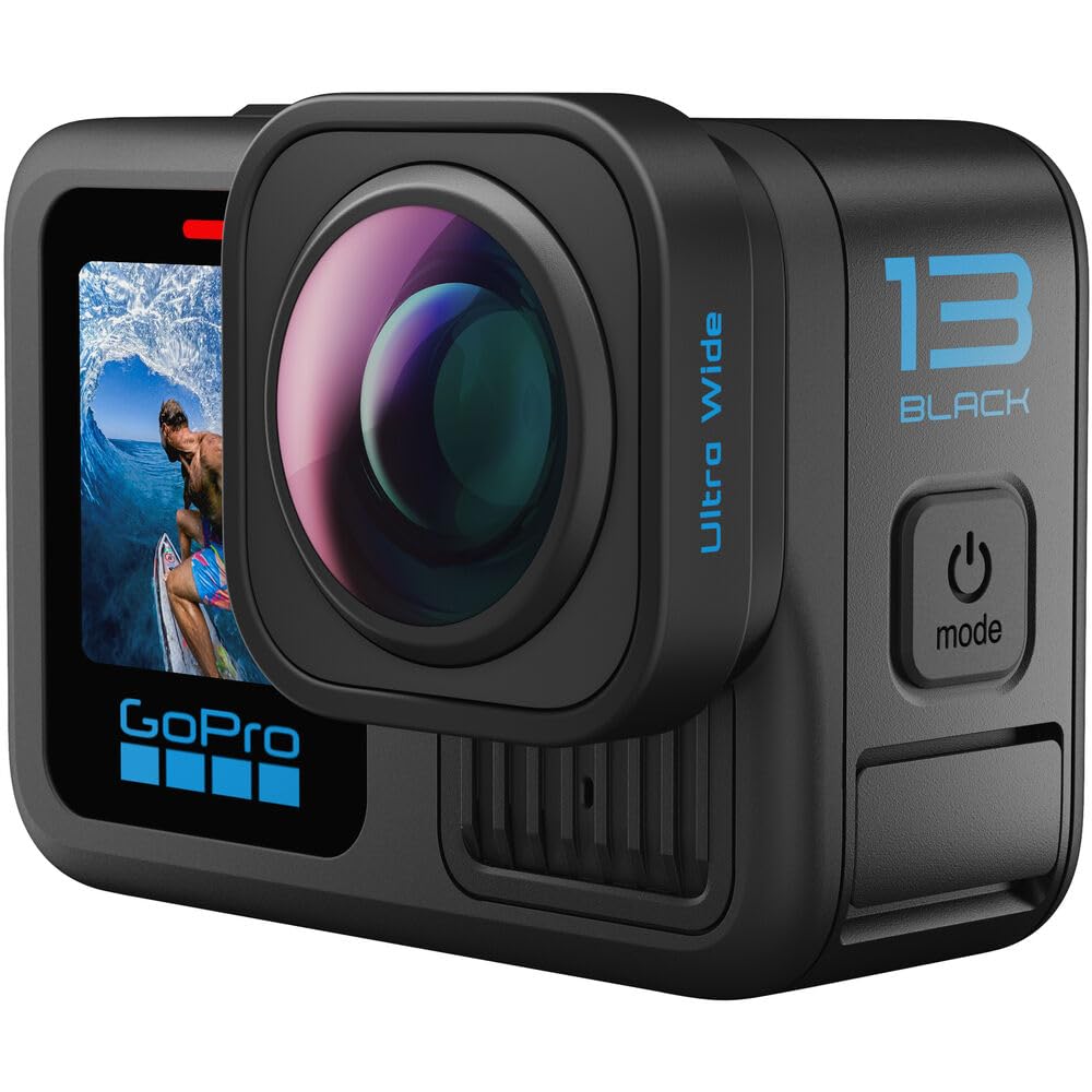 GoPro HERO13 Black Ultra Wide Edition - Waterproof Action Camera with 5.3K60 Video, 27MP Photo, Boosted 177-degree FOV + Compatability with HB-Series Lenses