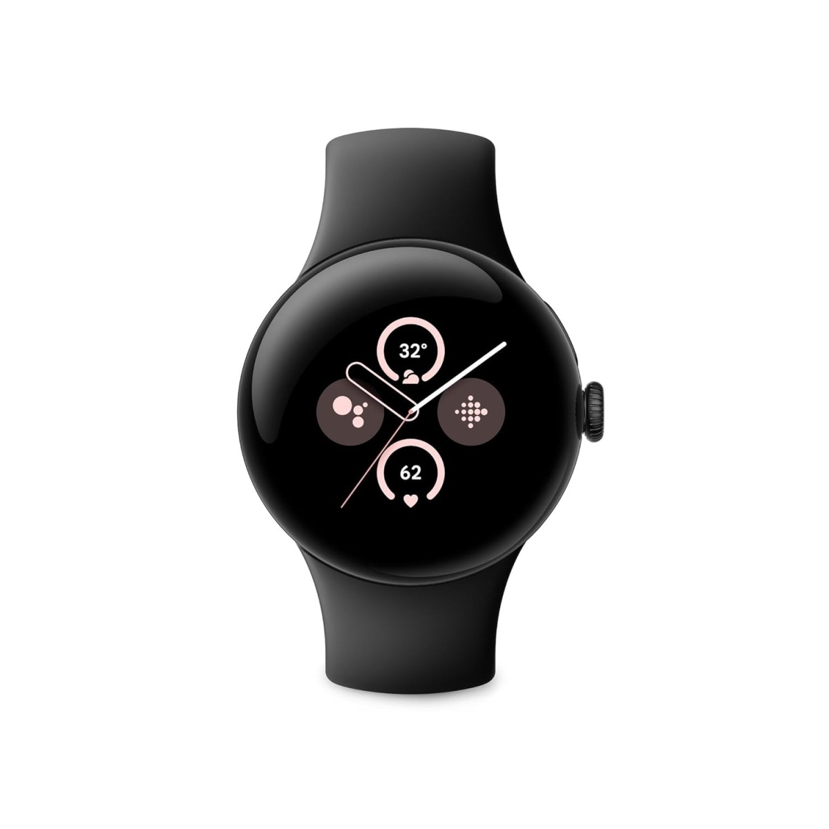 Google Pixel Watch 2 with The Best of Fitbit Heart Rate Tracking, Stress Management, Safety Features - Android Smartwatch - Obsidian Black Active Band - Wi-Fi