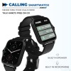 HAMMER Ace 4.0 Calling Smart Watch with Large 1.85" IPS Display, Dual Mode, Spo2, Heart Rate, Strong Metallic Body & Skin Friendly Strap, Black