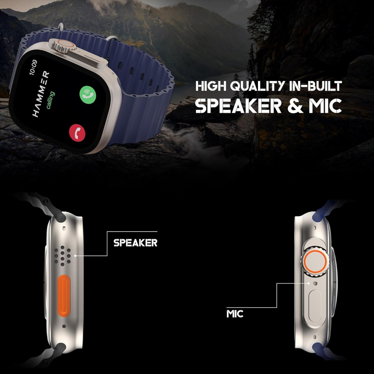 HAMMER Active 2.0 1.95" Display Bluetooth Calling Smart Watch with Metal Body (Blue) ACTIVE 2.0_2025 HAMMER Active 2.0 1.95" Display Bluetooth Calling Smart Watch with Metal Body (Blue) ACTIVE 2.0_2025