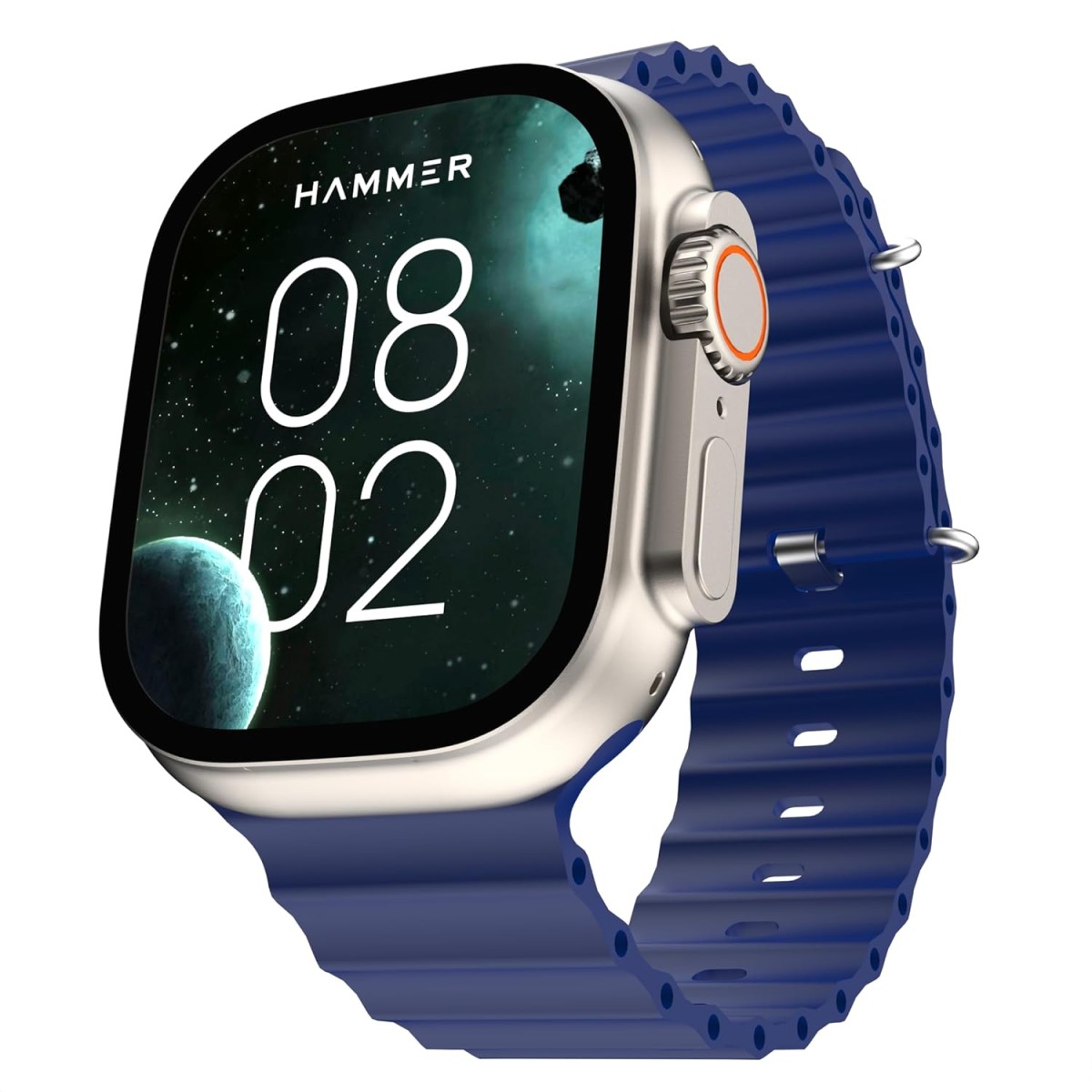 HAMMER Active 2.0 1.95" Display Bluetooth Calling Smart Watch with Metal Body (Blue) ACTIVE 2.0_2025 HAMMER Active 2.0 1.95" Display Bluetooth Calling Smart Watch with Metal Body (Blue) ACTIVE 2.0_2025