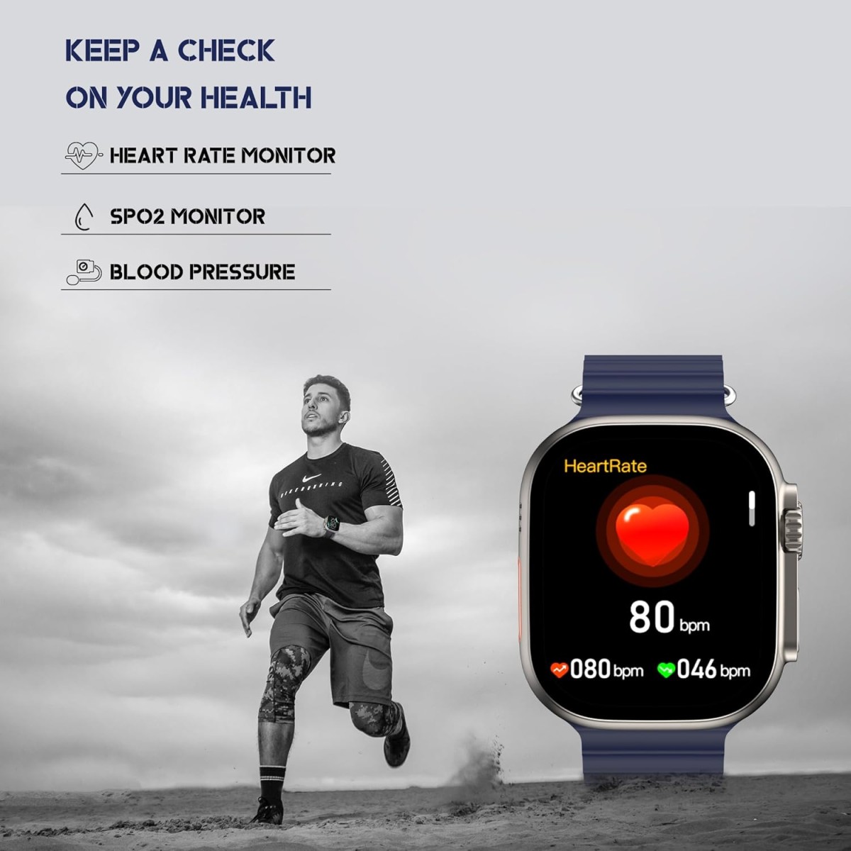 HAMMER Active 2.0 1.95" Display Bluetooth Calling Smart Watch with Metal Body (Blue) ACTIVE 2.0_2025 HAMMER Active 2.0 1.95" Display Bluetooth Calling Smart Watch with Metal Body (Blue) ACTIVE 2.0_2025