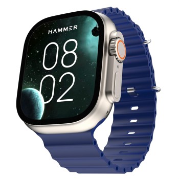HAMMER Active 2.0 1.95" Display Bluetooth Calling Smart Watch with Metal Body (Blue) ACTIVE 2.0_2025 HAMMER Active 2.0 1.95" Display Bluetooth Calling Smart Watch with Metal Body (Blue) ACTIVE 2.0_2025
