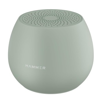 HAMMER Drop 5W Bluetooth Wireless Speaker with Twin Pairing, 1200 mAh Battery, 100H Standby Time, TWS Function, TF Card, USB Slot, Auto-Pairing, in-Built Mic, Type-C Charging, 52mm Driver (Green)