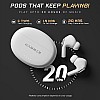 HAMMER Mini Pods True Wireless Earbuds with Upto 20H Playtime, Bookshelf Bluetooth V5.3, Type-C Charging, Touch Controls, Ipx5, Voice Assistant, Made in India (White)