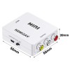 HDMI to RCA, HDMI to AV, 1080P HDMI to 3RCA CVBS AV Composite Video Audio Converter Adapter Supports PAL/NTSC for TV/PC/ PS3/ STB/Xbox VHS/VCR/Blue-Ray DVD Players with USB Charge Cable