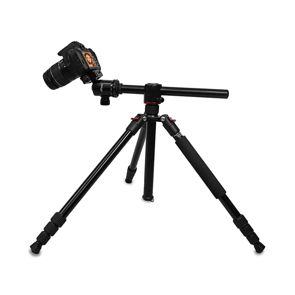 HIFFIN HF-550 Tripod, 65″ inch Special Quality Camera Tripod for Canon Nikon 360 Degree Ball Head, Travel and Work (Black)