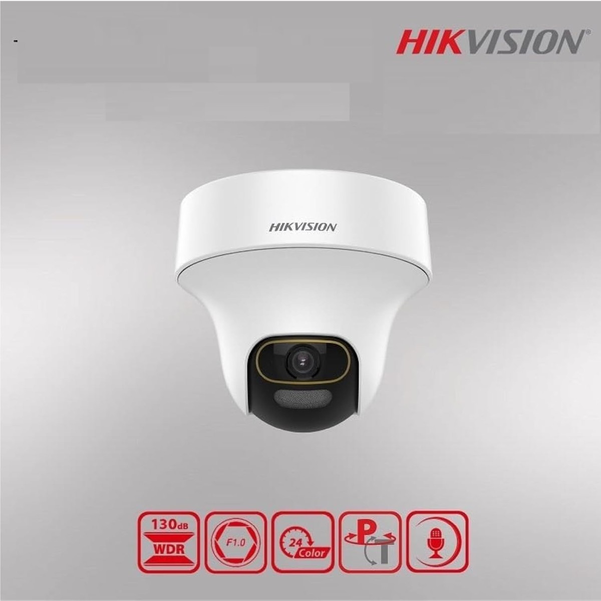 HIKVISION 2MP ColorVu Audio PT 360° Built-in Mic IR White Light with Solid Light Alarm Motion Detection 2MP HD Indoor CCTV Camera White HIKVISION 2MP ColorVu Audio PT 360° Built-in Mic IR White Light with Solid Light Alarm Motion Detection 2MP HD Indoor CCTV Camera White