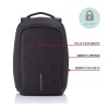 HOLME'S Anti-Theft Laptop Backpack/Laptop Bag/College Bag/School Bag/Casual Backpacks/Bags & Backpacks/USB Bag/Smart Bag/Travel Bag/with USB Charging Port (Black)