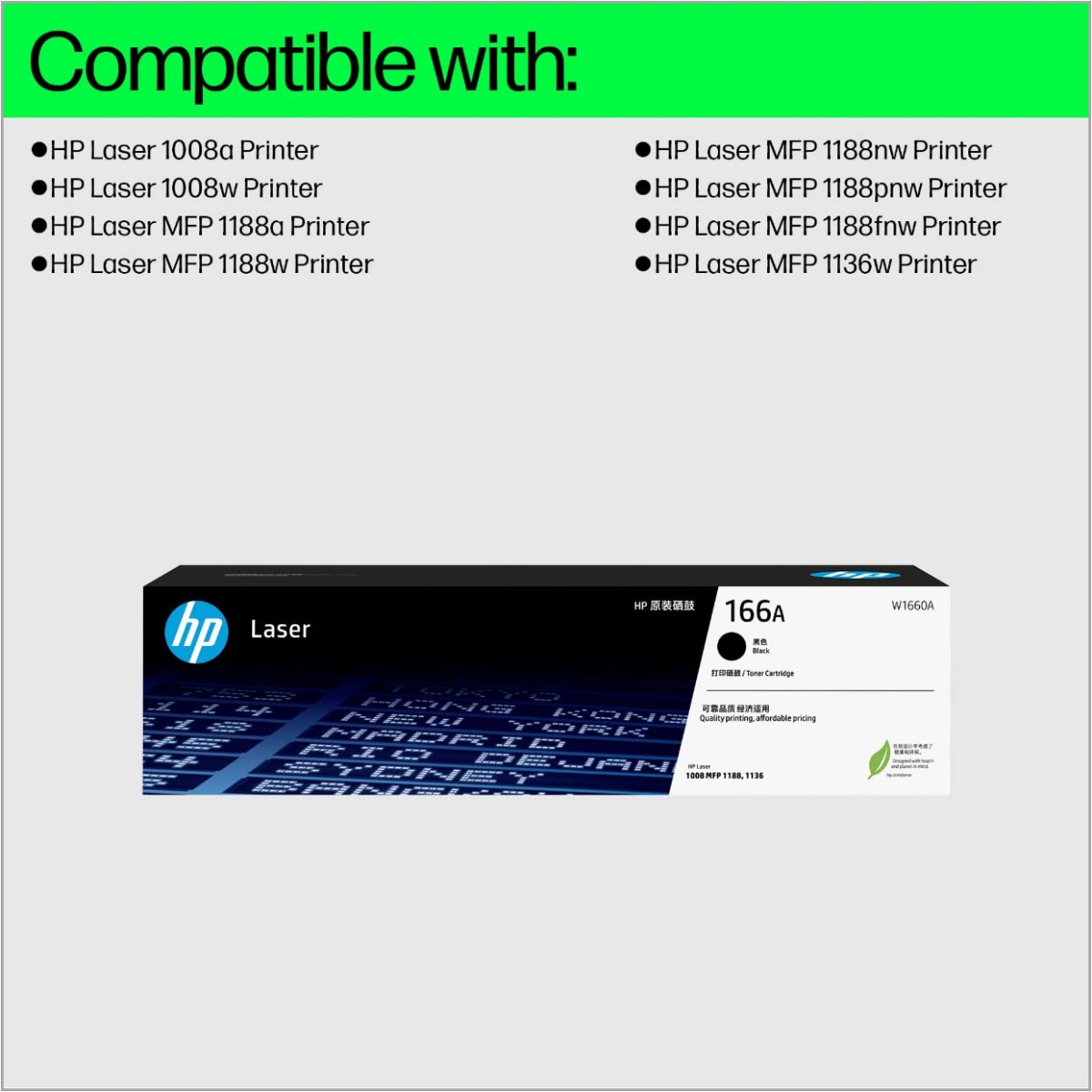 HP 166A Black Original Laser Toner Cartridge HP 166A Black Original Laser Toner Cartridge