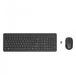HP 330 Wireless Black Keyboard and Mouse Set with Numeric Keypad, 2.4GHz Wireless Connection and 1600 DPI