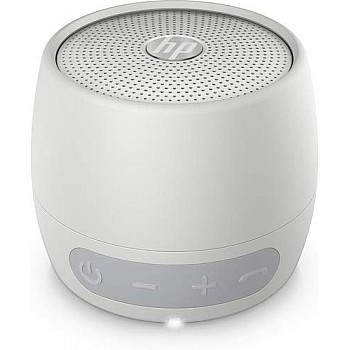 HP 360 Mono Portable Silver Bluetooth Speaker with Built-in Microphone Ip54 Dust and Water Resistance 2D801AA