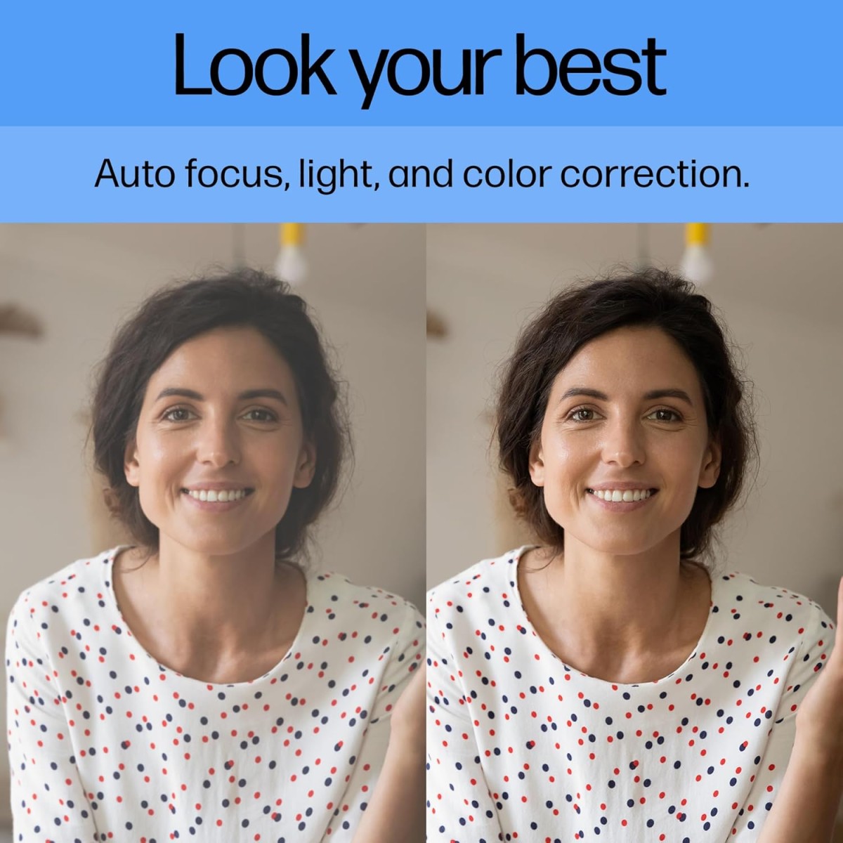 HP 430 FHD Webcam, 2MP, Portable Plug-and-Play Webcam with Dual mics and auto Adjustment